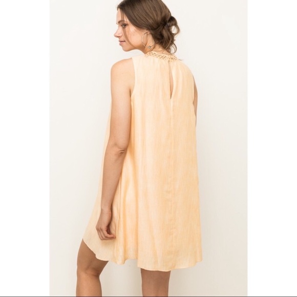 Gorgeous Lace Neck Sleeveless A-Line Dress!  Lined - Picture 5 of 6